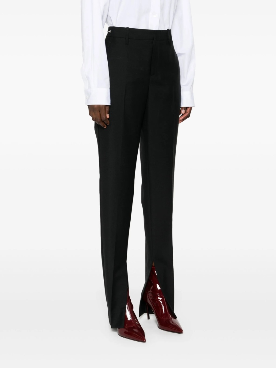 Pantaloni eleganti Gucci Horsebit negri din mohair si lana - Img 3