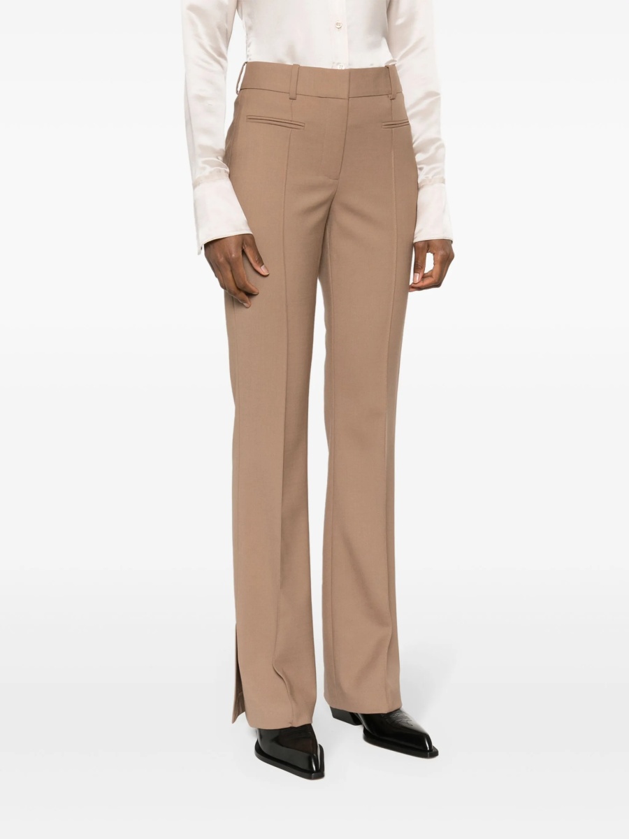 Pantaloni eleganti HELMUT LANG maro din lana si elastan - Img 3