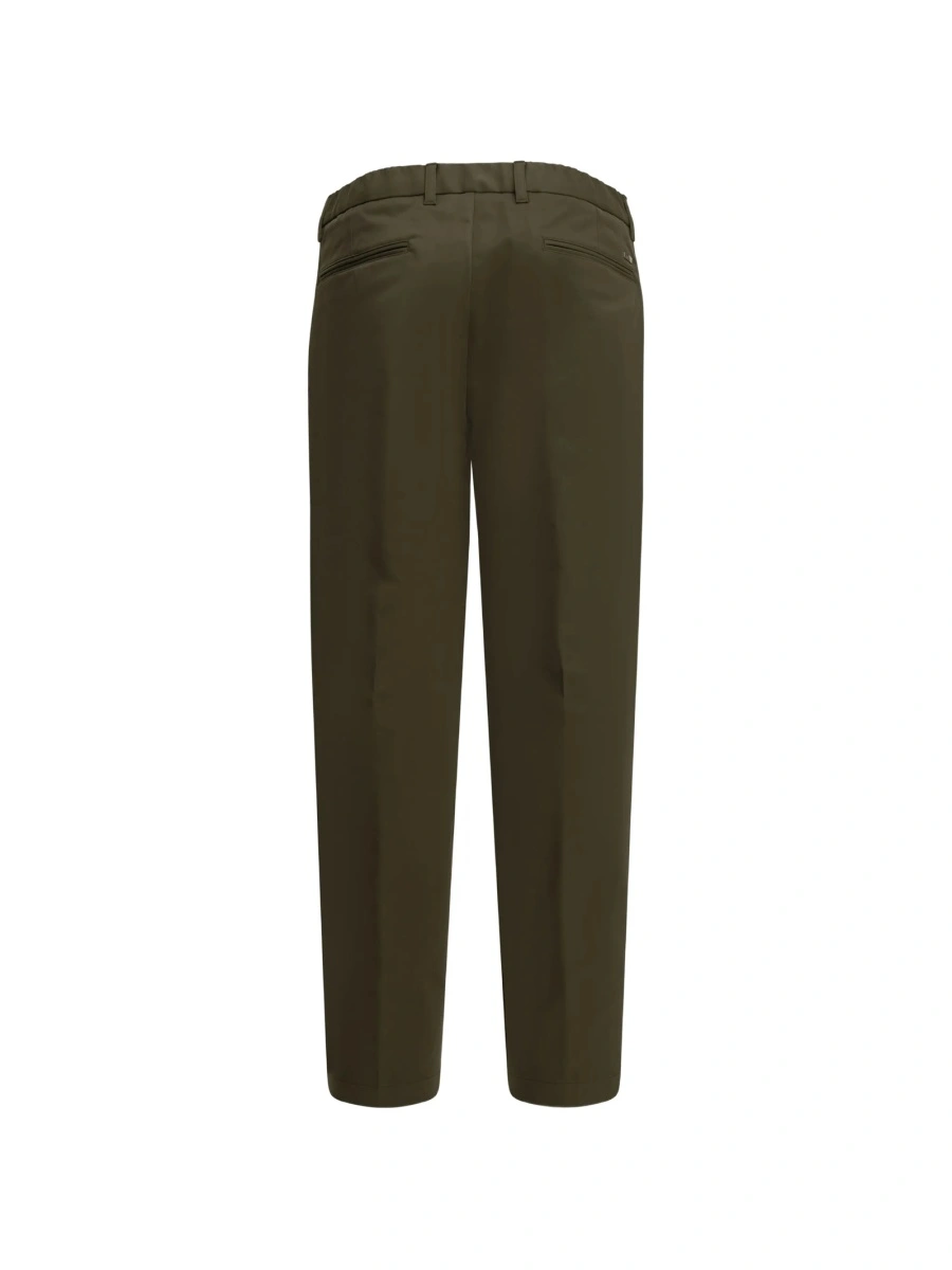 Pantaloni eleganti Herno verzi din polyester - Img 2