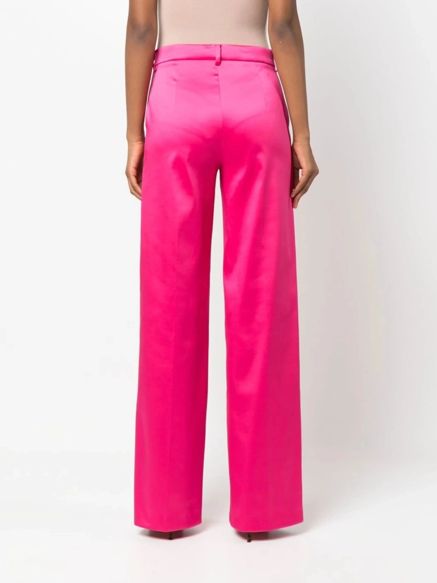 Pantaloni eleganti Magda Butrym roz din spandex/elastan si polyester - Img 4