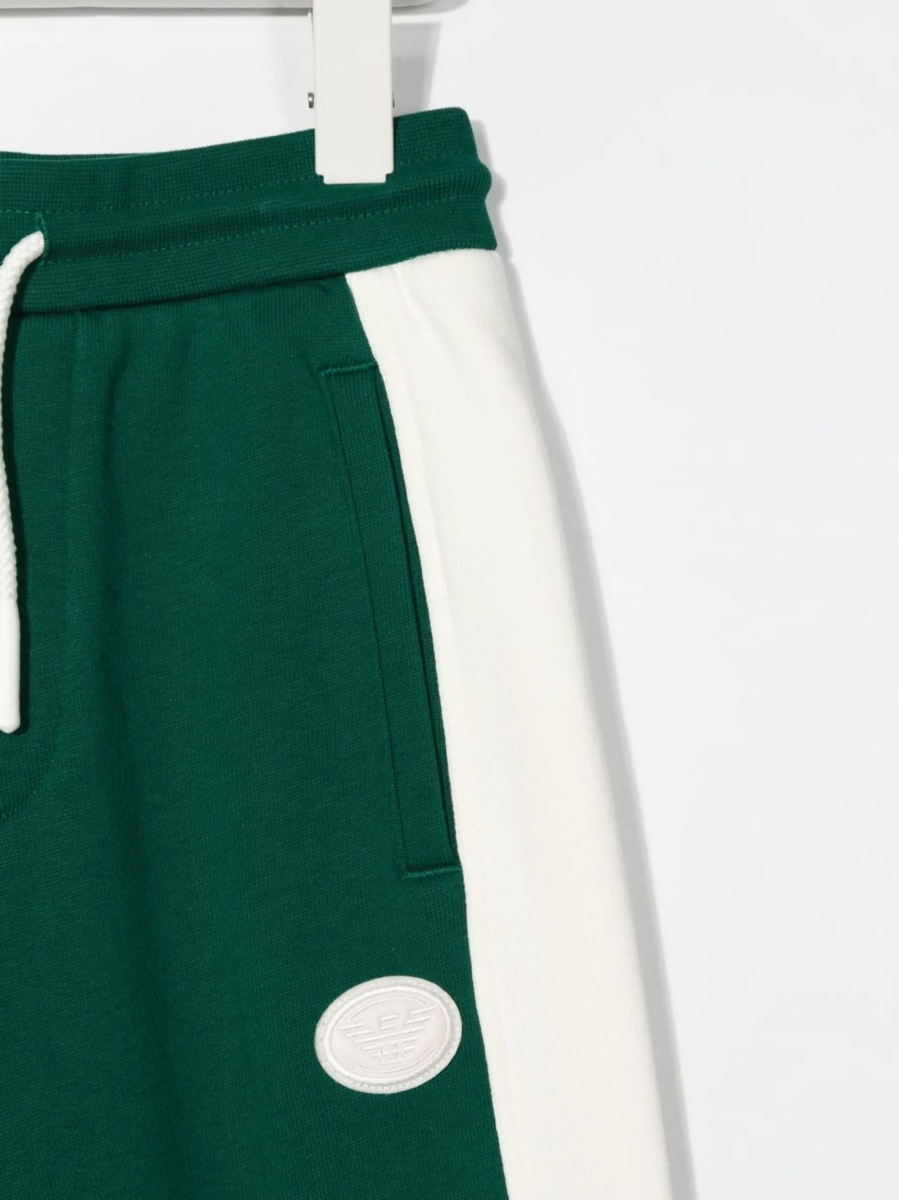 Pantaloni Emporio Armani verzi din bumbac - Img 3