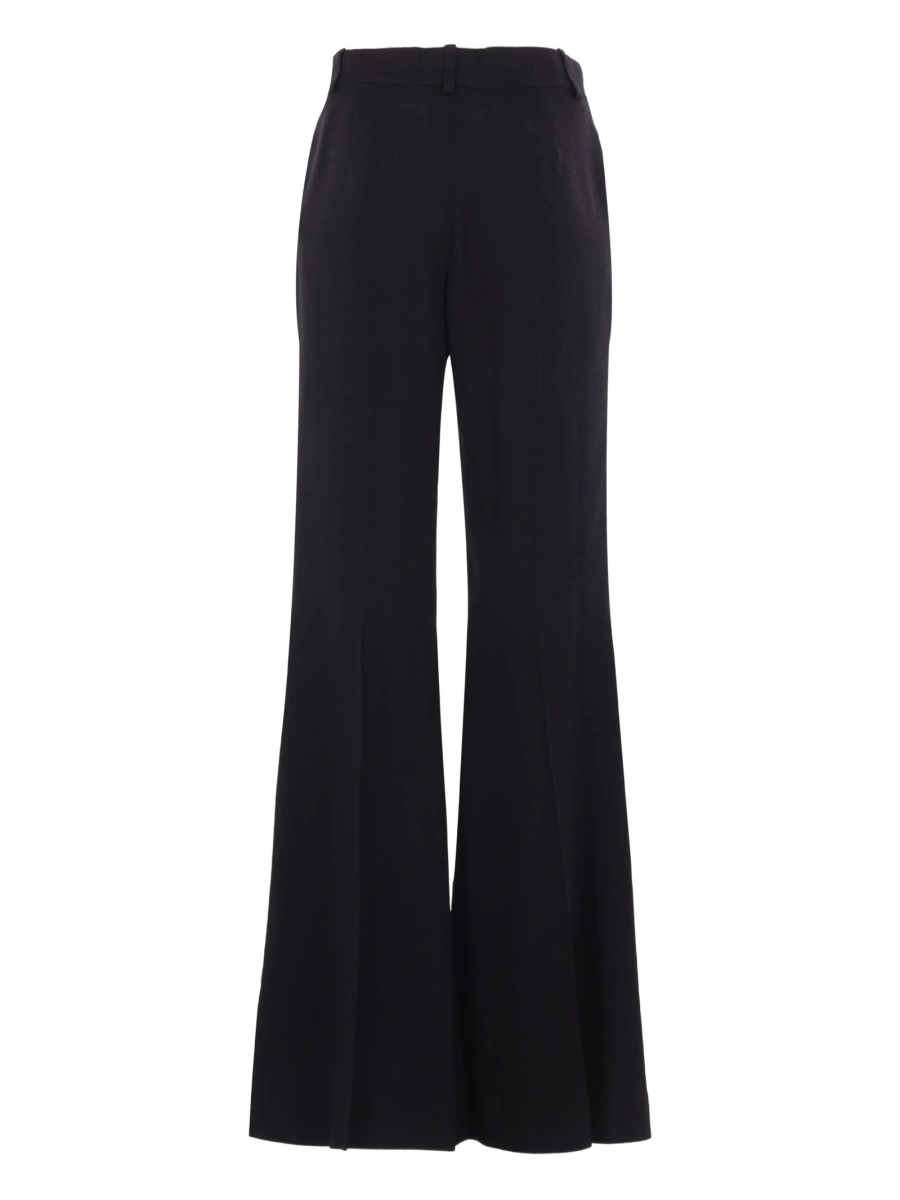 Pantaloni evazati Balenciaga negri din vascoza - Img 2