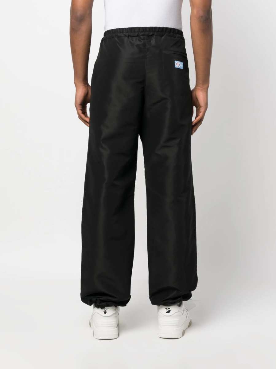 Pantaloni evazati Heron Preston negri din polyester - Img 4