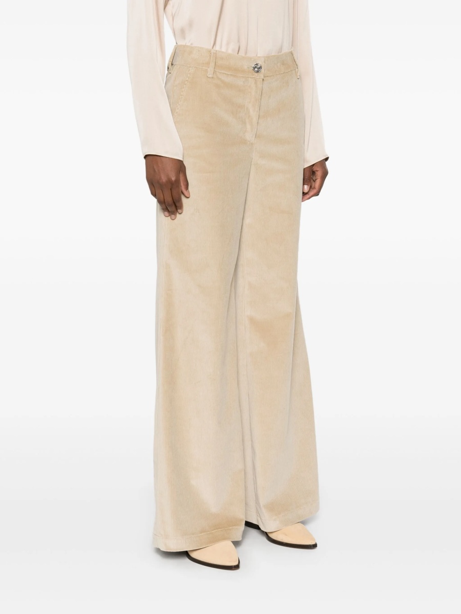 Pantaloni evazati Jacob Cohen neutri din bumbac si spandex/elastan - Img 3