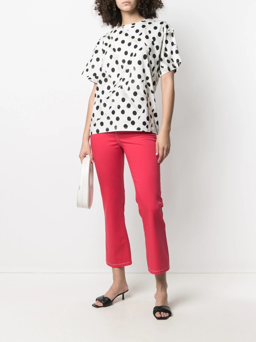 Pantaloni evazati LOVE Moschino roz - Img 2