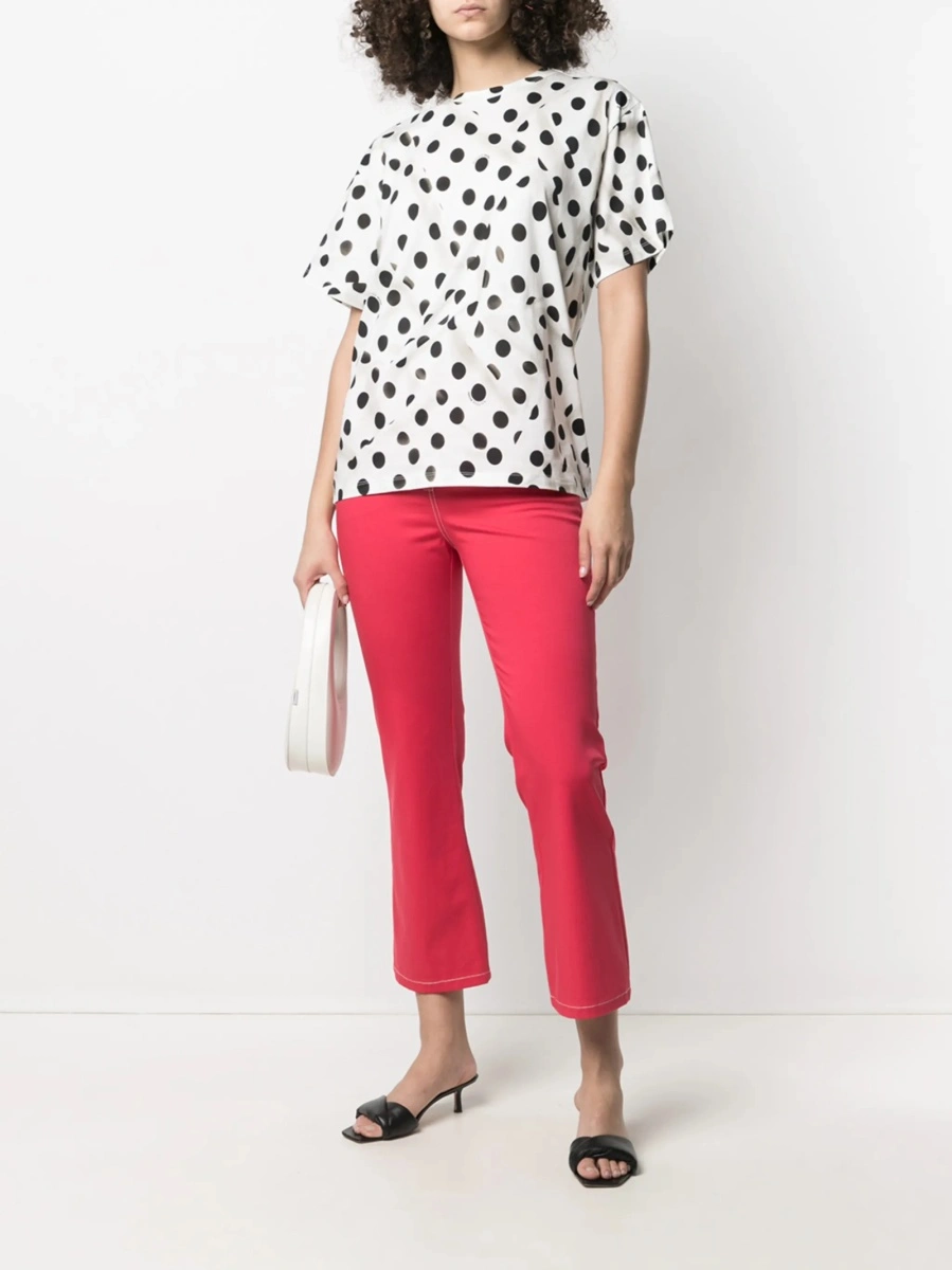 Pantaloni evazati LOVE Moschino roz - Img 2