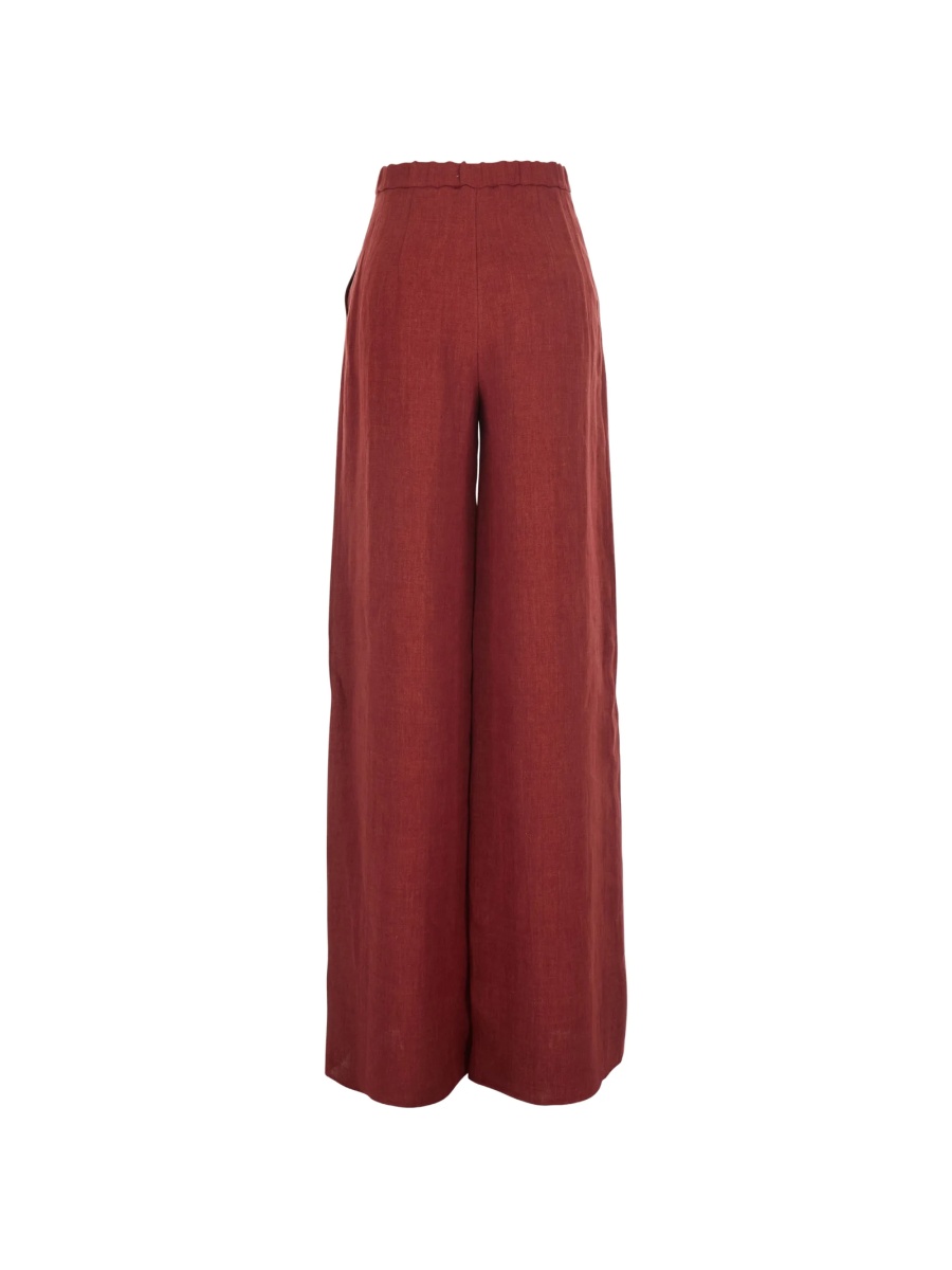 Pantaloni evazati MaxMara Studio rosii - Img 2