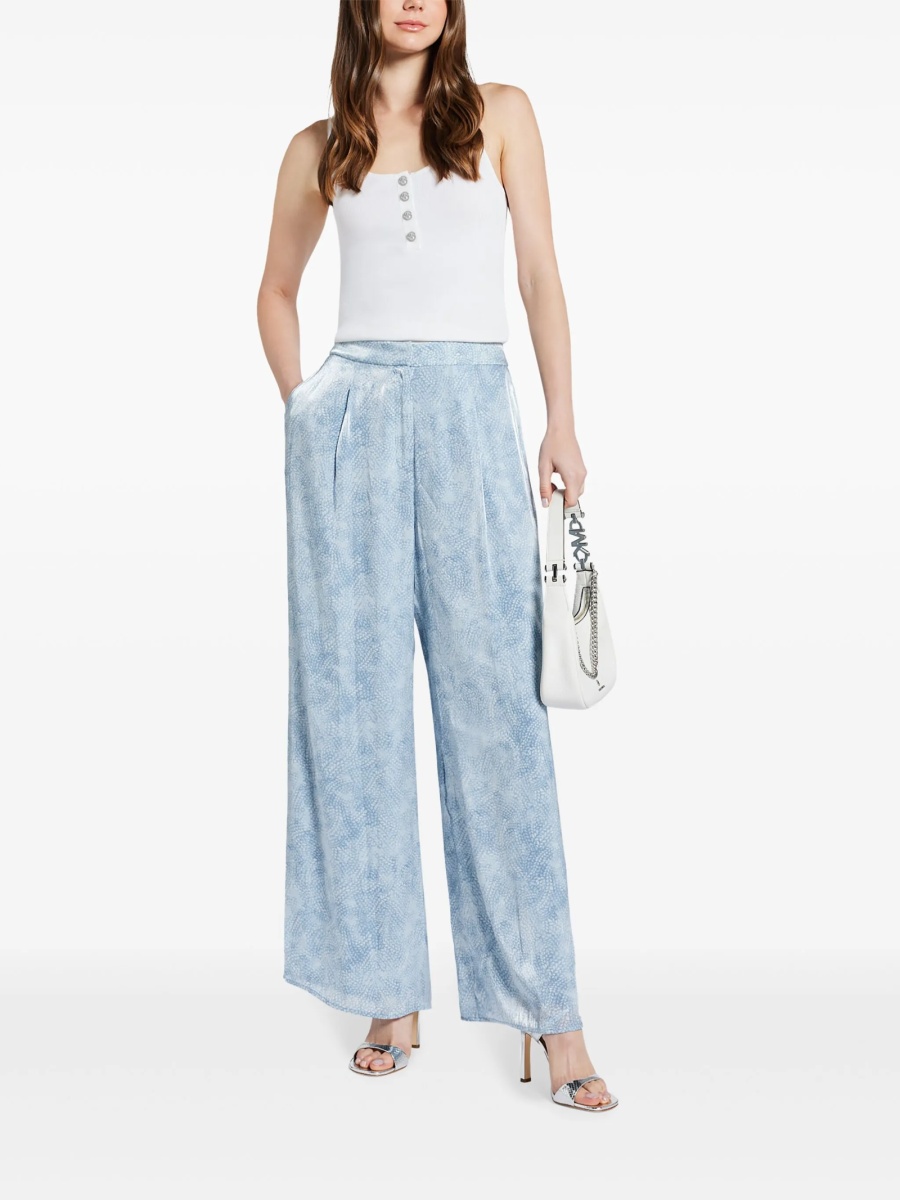Pantaloni evazati Michael Kors albastri - Img 2