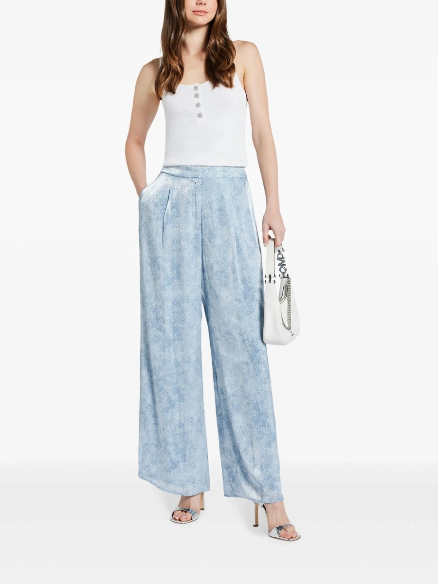 Pantaloni evazati Michael Kors albastri - Img 2