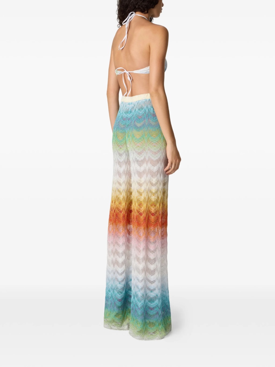 Pantaloni evazati MISSONI BEACHWEAR albi - Img 4