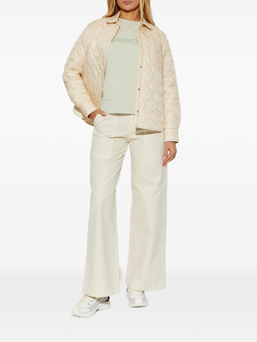 Pantaloni evazati Moncler neutri - Img 2