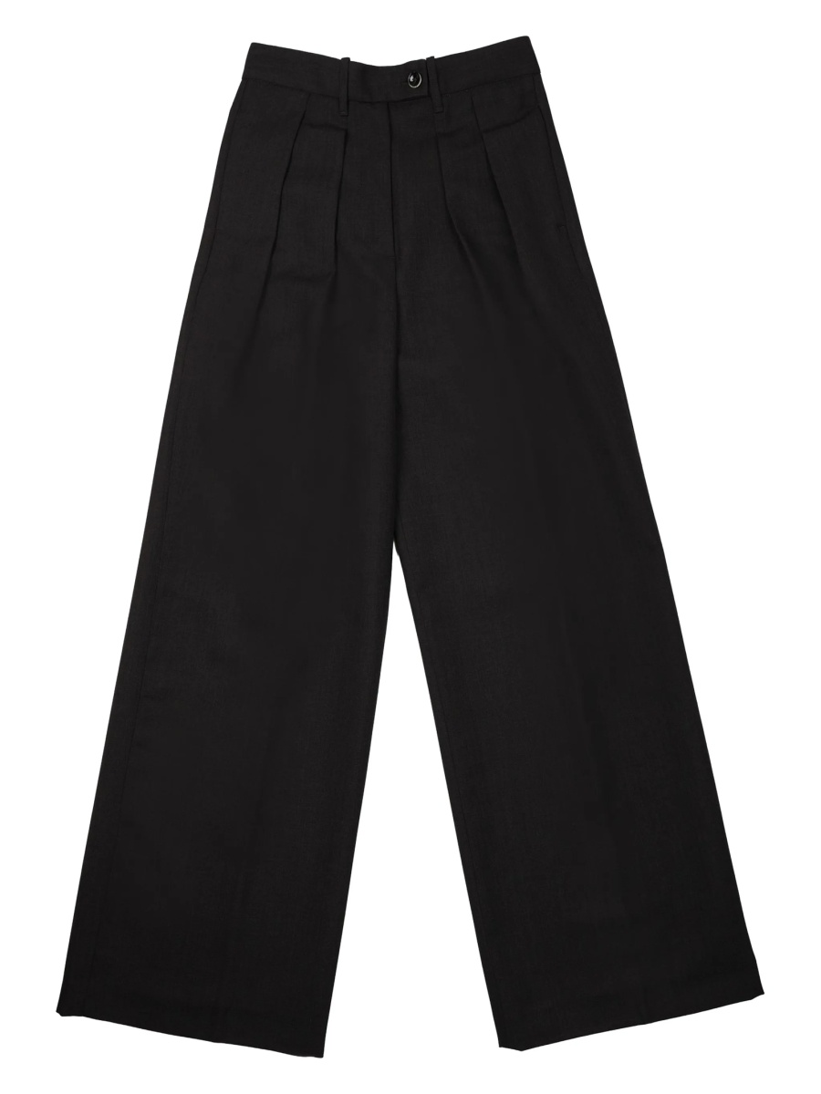 Pantaloni evazati NINE:INTHE:MORNING maro - Img 2