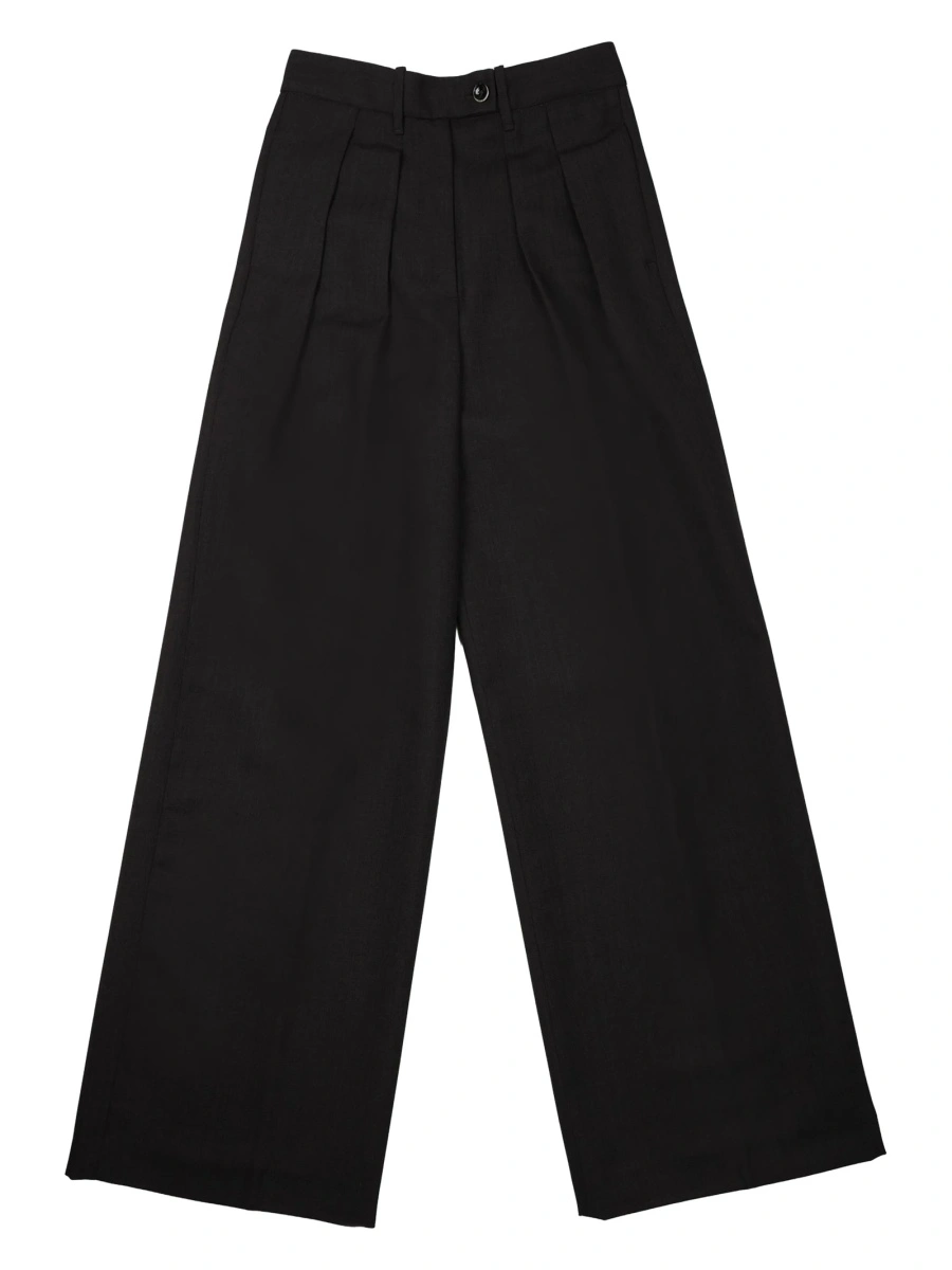 Pantaloni evazati NINE:INTHE:MORNING maro - Img 2