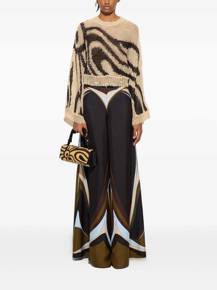 Pantaloni evazati PUCCI negri - Img 2