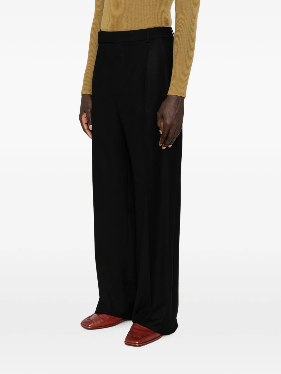 Pantaloni evazati Saint Laurent negri din lana - Img 3