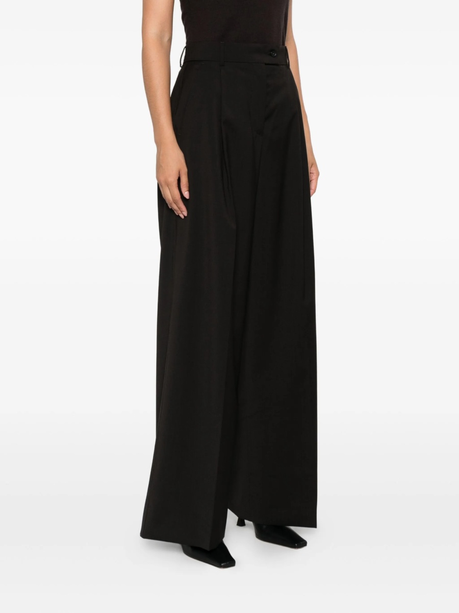 Pantaloni evazati SPORTMAX maro - Img 3