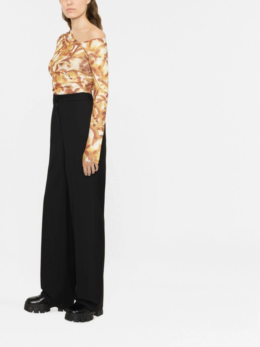 Pantaloni evazati Stella McCartney negri - Img 4