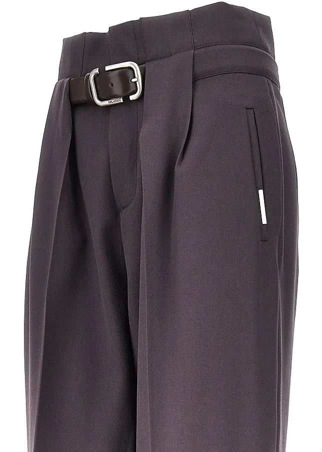 Pantaloni Gabardine pants with belt - Img 2