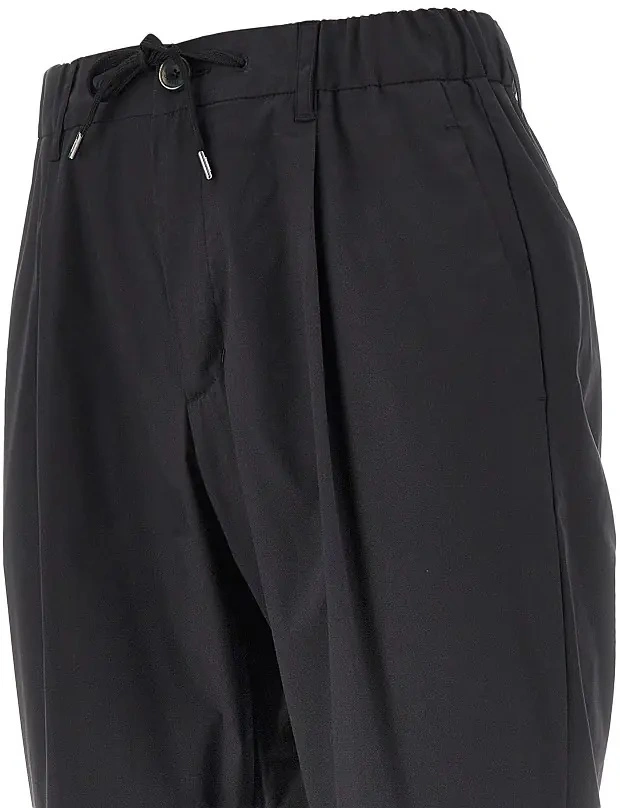 Pantaloni Herno negri din poplin - Img 2