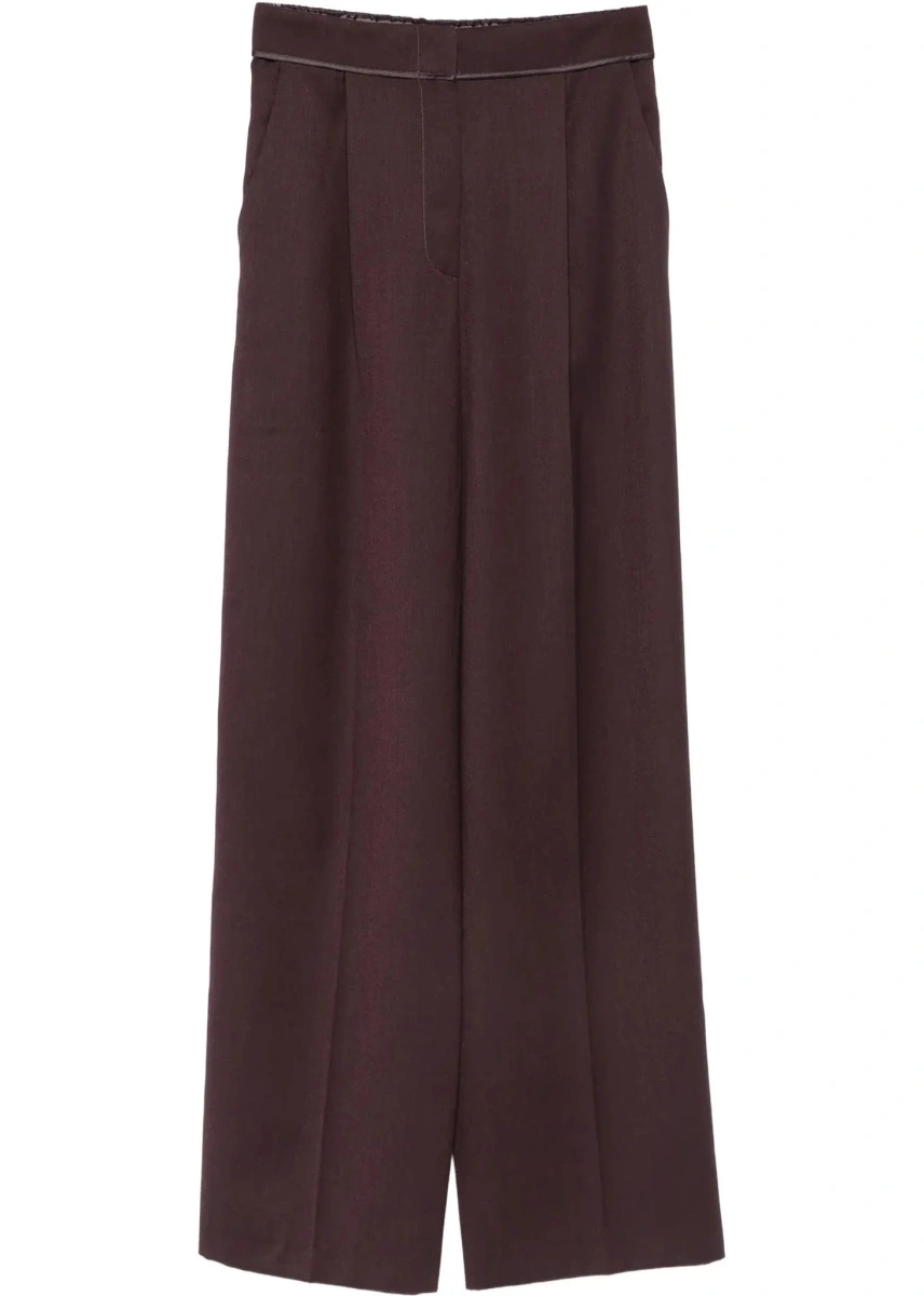 Pantaloni High waisted grain de poudre Pants - Img 6