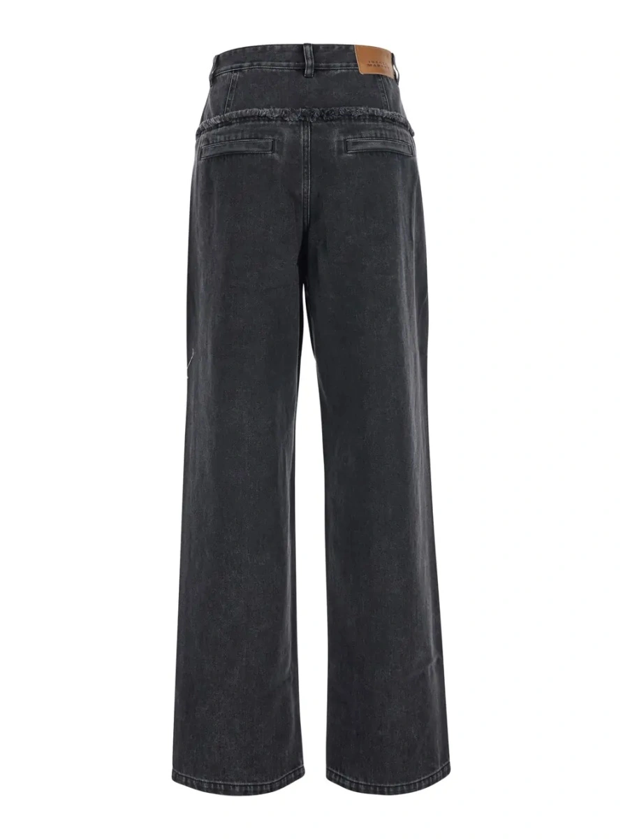 Pantaloni Isabel Marant negri din denim 'Iniza' - Img 2
