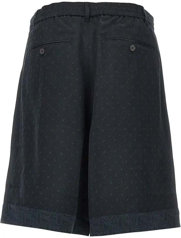 Pantaloni Jacquard Paisley fabric shorts - Img 3