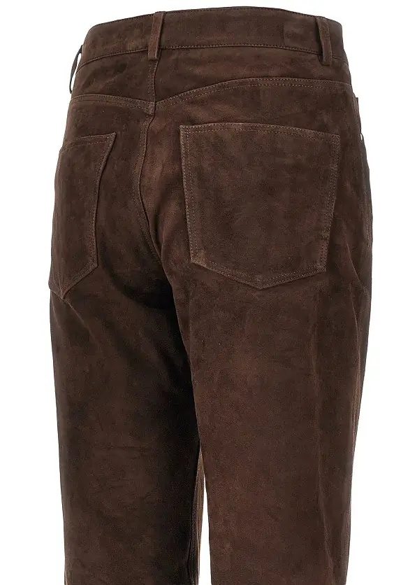 Pantaloni 'Jean' suede leather pants - Img 4