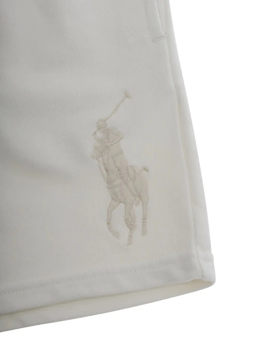 Pantaloni KNIT-SHORTS - White - Bermuda with elastic waistband - Cotton - Men - Img 3