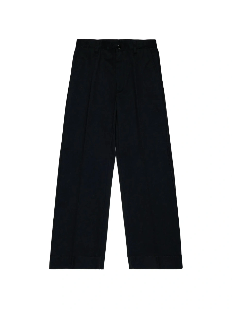 Pantaloni MM6 MAISON MARGIELA KIDS negri din bumbac - Img 7