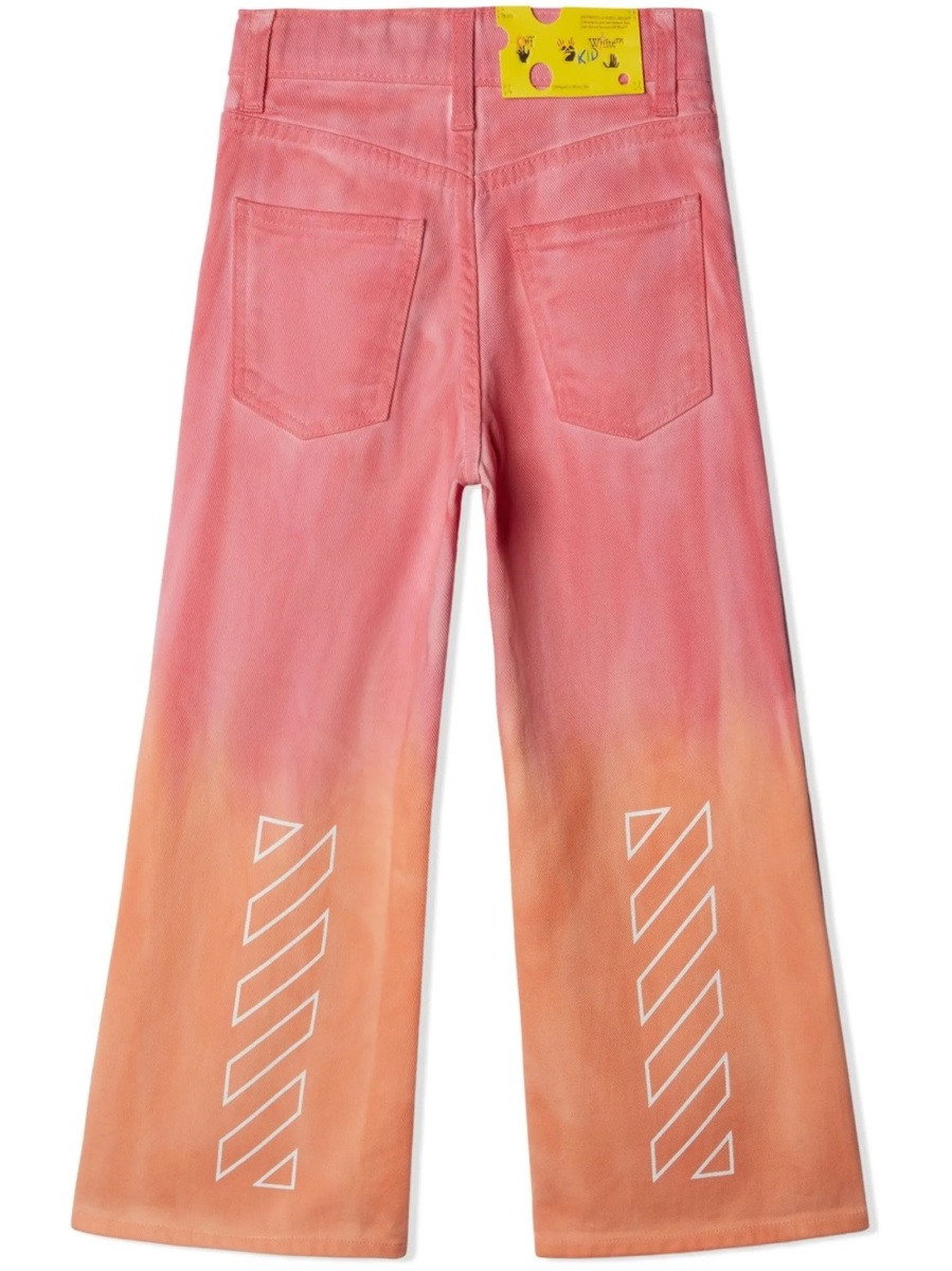 Pantaloni Off-White roz din bumbac - Img 3