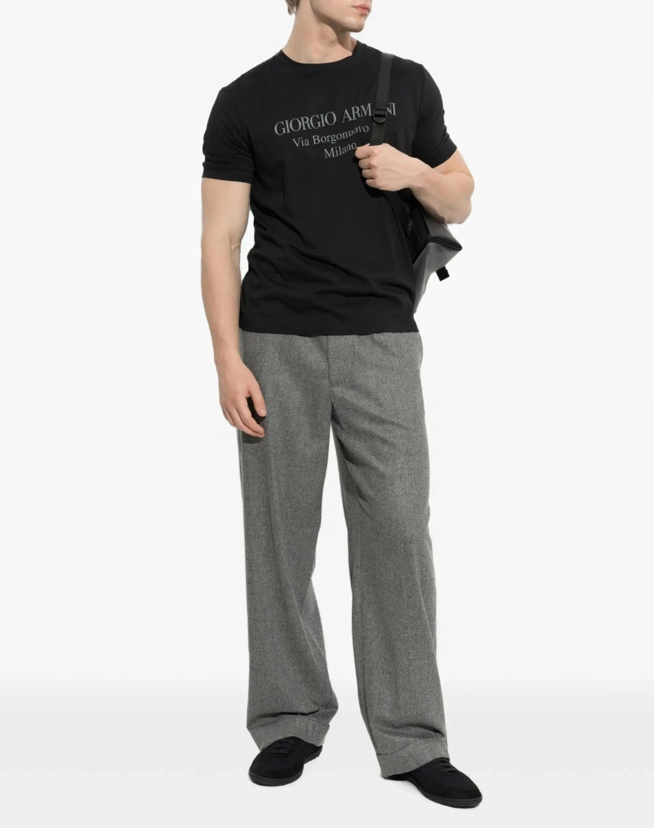 Pantaloni Oversized Pants in wool and cashmere with denim effect - Img 4