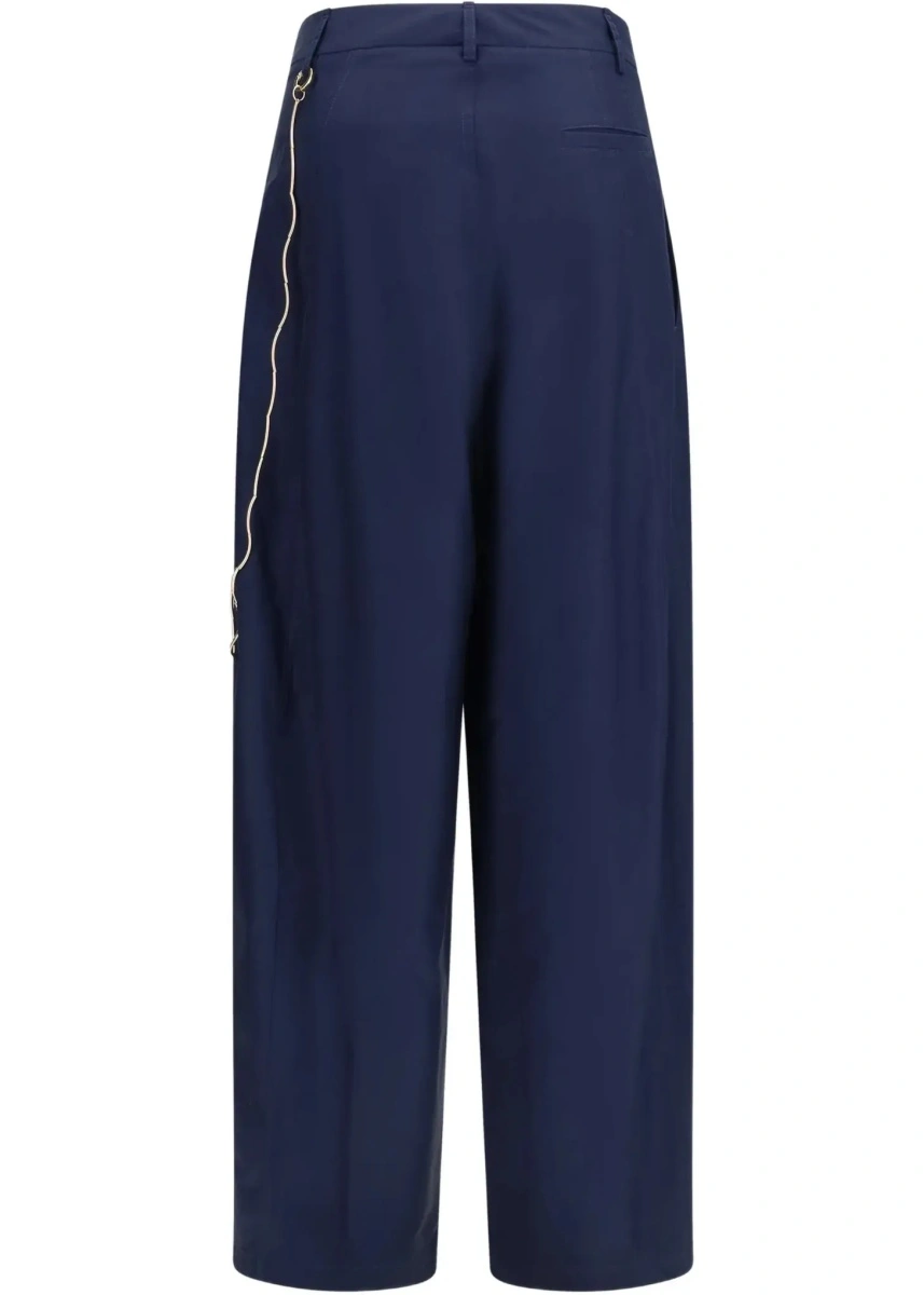 Pantaloni Phebe chain adorned wide-leg Pants - Img 5