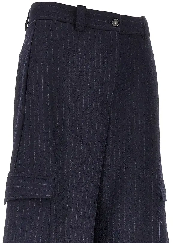 Pantaloni Pinstriped flannel cargo pants - Img 2