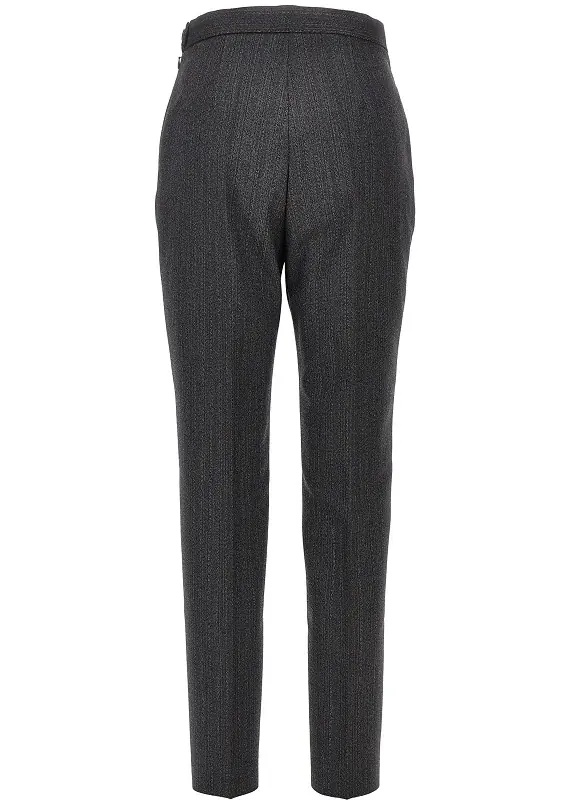 Pantaloni Pinstriped wool tailored pants - Img 3