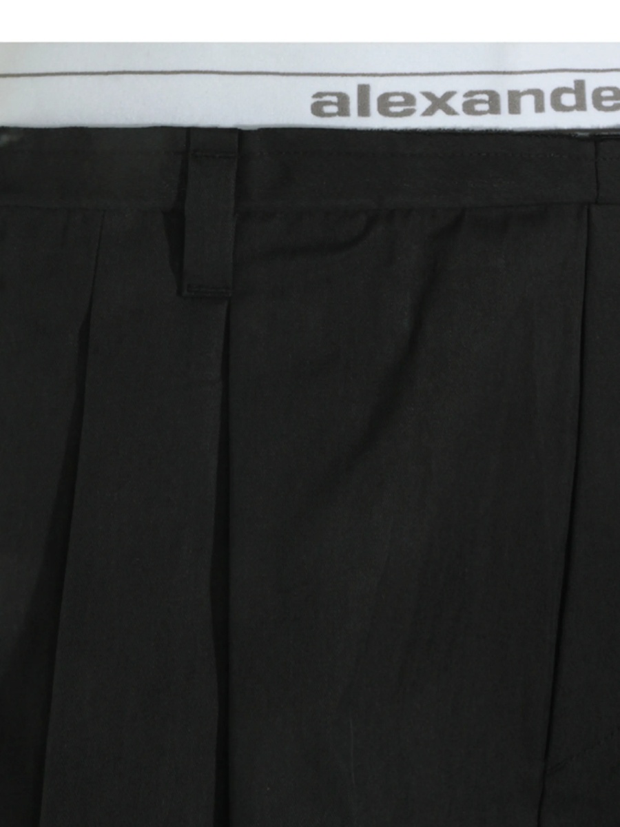 Pantaloni scurti Alexander Wang negri din poliamida si bumbac - Img 3