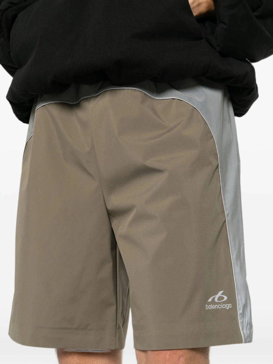 Pantaloni scurti Balenciaga maro din polyester - Img 5
