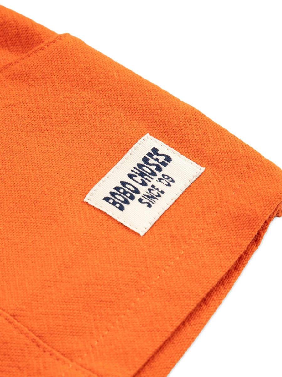 Pantaloni scurti Bobo Choses portocalii din bumbac organic - Img 3