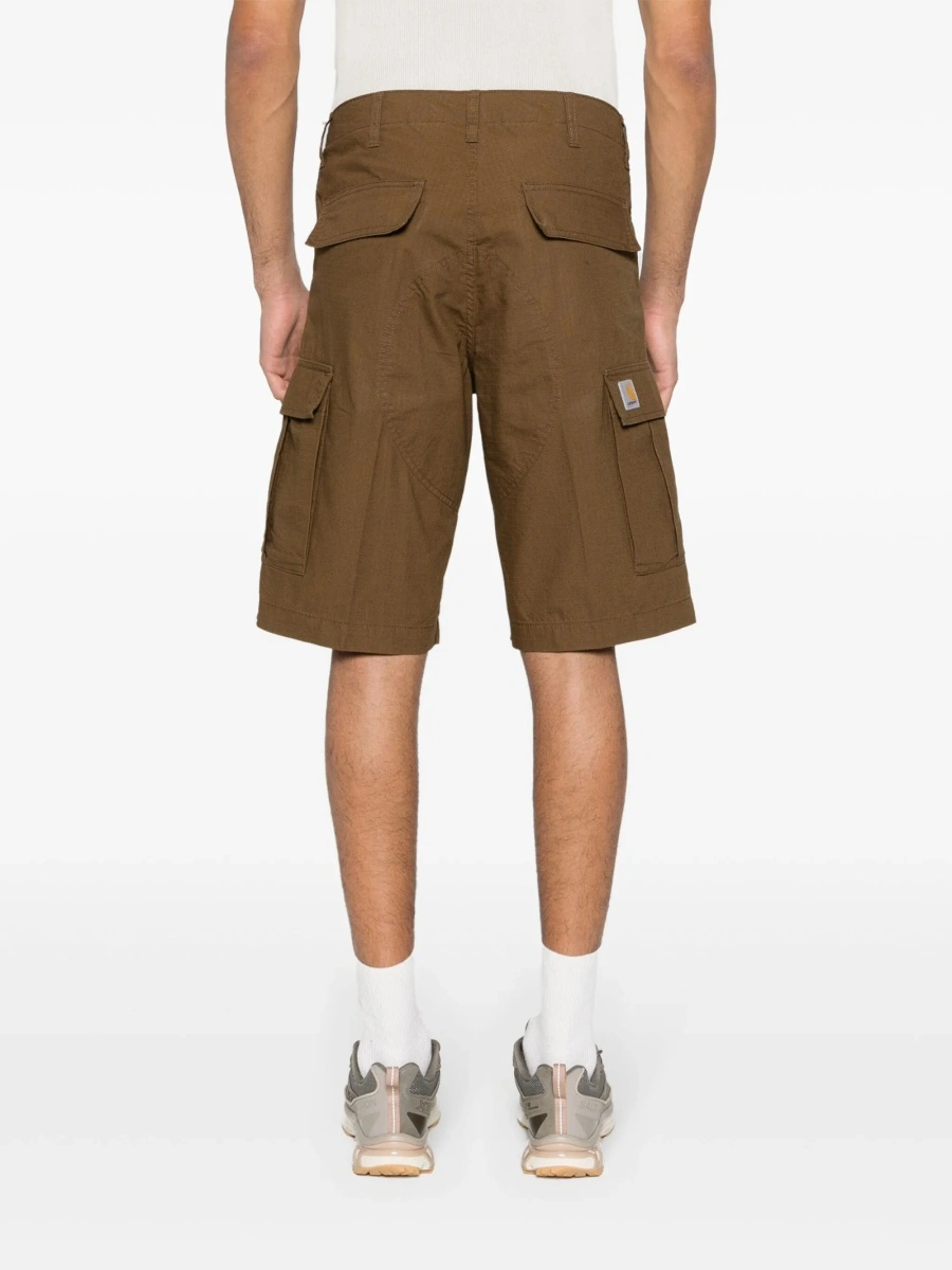 Pantaloni scurti Carhartt maro din bumbac - Img 4