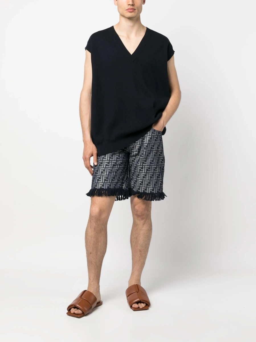 Pantaloni scurti Fendi albastri - Img 2