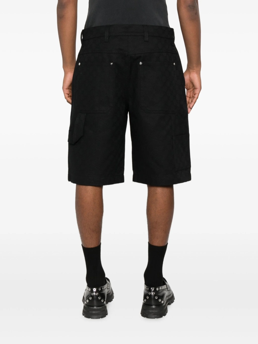 Pantaloni scurti Gucci negri din bumbac - Img 4