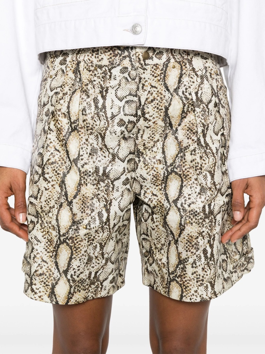 Pantaloni scurti Isabel Marant neutri din in si vascoza - Img 5