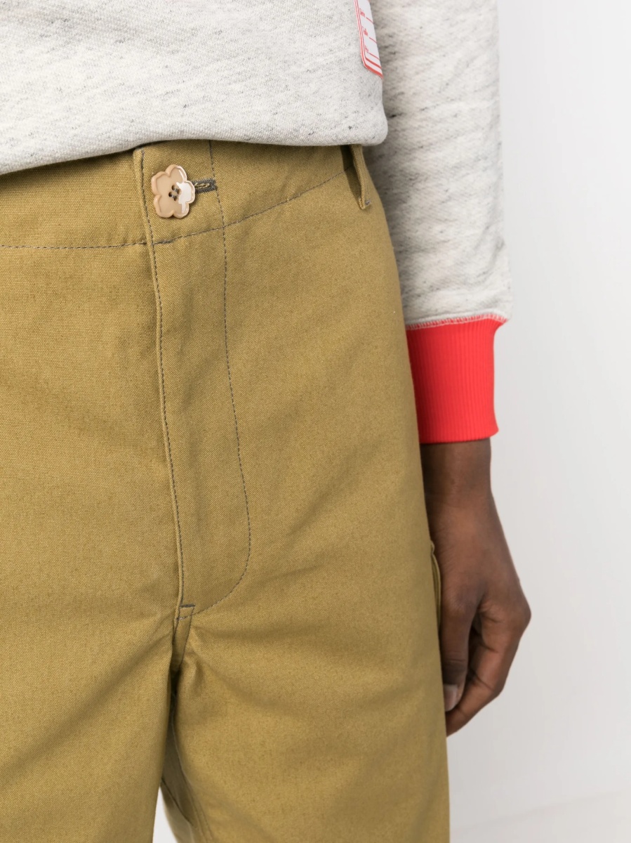 Pantaloni scurti Kenzo verzi din bumbac - Img 5