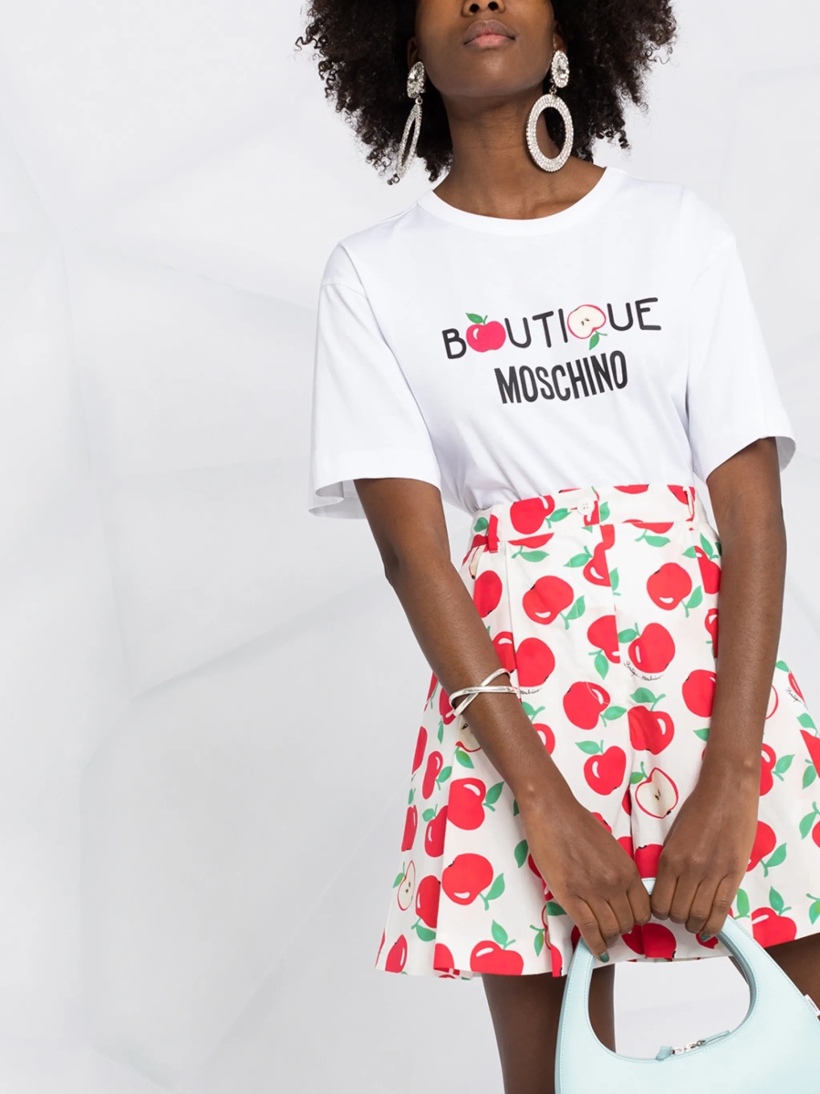 Pantaloni scurti LOVE Moschino albi - Img 5