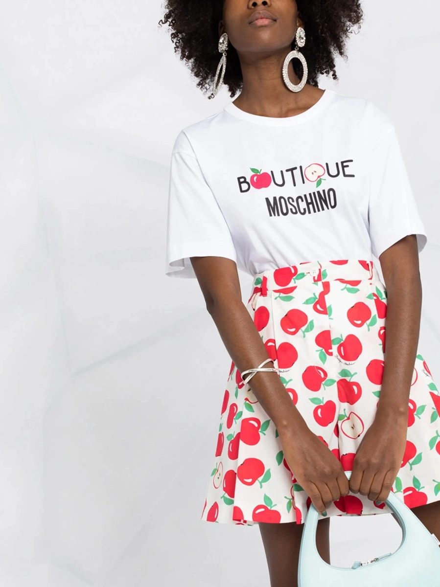 Pantaloni scurti LOVE Moschino albi - Img 5