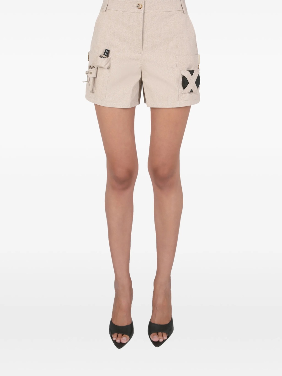 Pantaloni scurti Moschino neutri din bumbac - Img 2