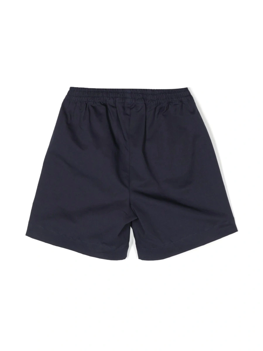 Pantaloni scurti Palm Angels albastri din bumbac si spandex/elastan - Img 2