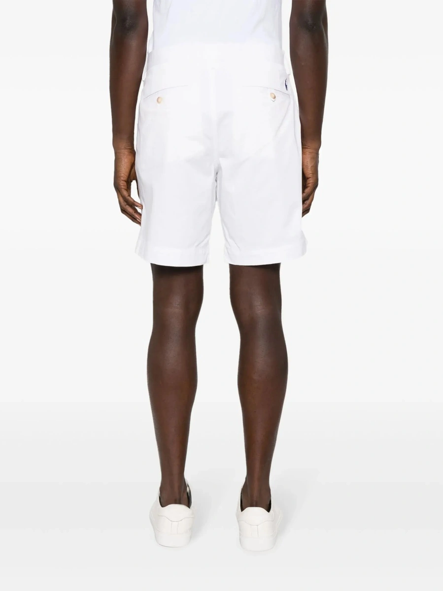 Pantaloni scurti Ralph Lauren albi din bumbac - Img 5
