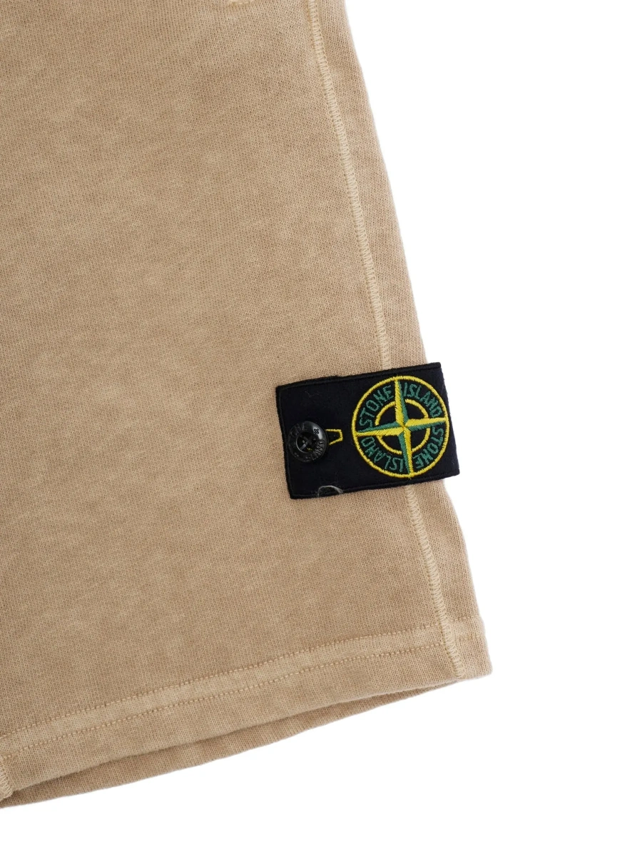 Pantaloni scurti Stone Island bej din bumbac - Img 5