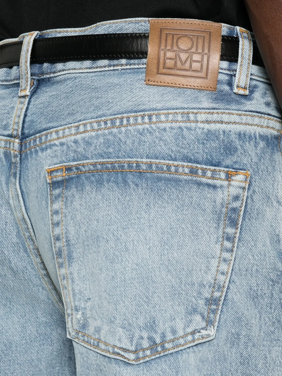 Pantaloni scurti TOTEME albastri din denim - Img 7