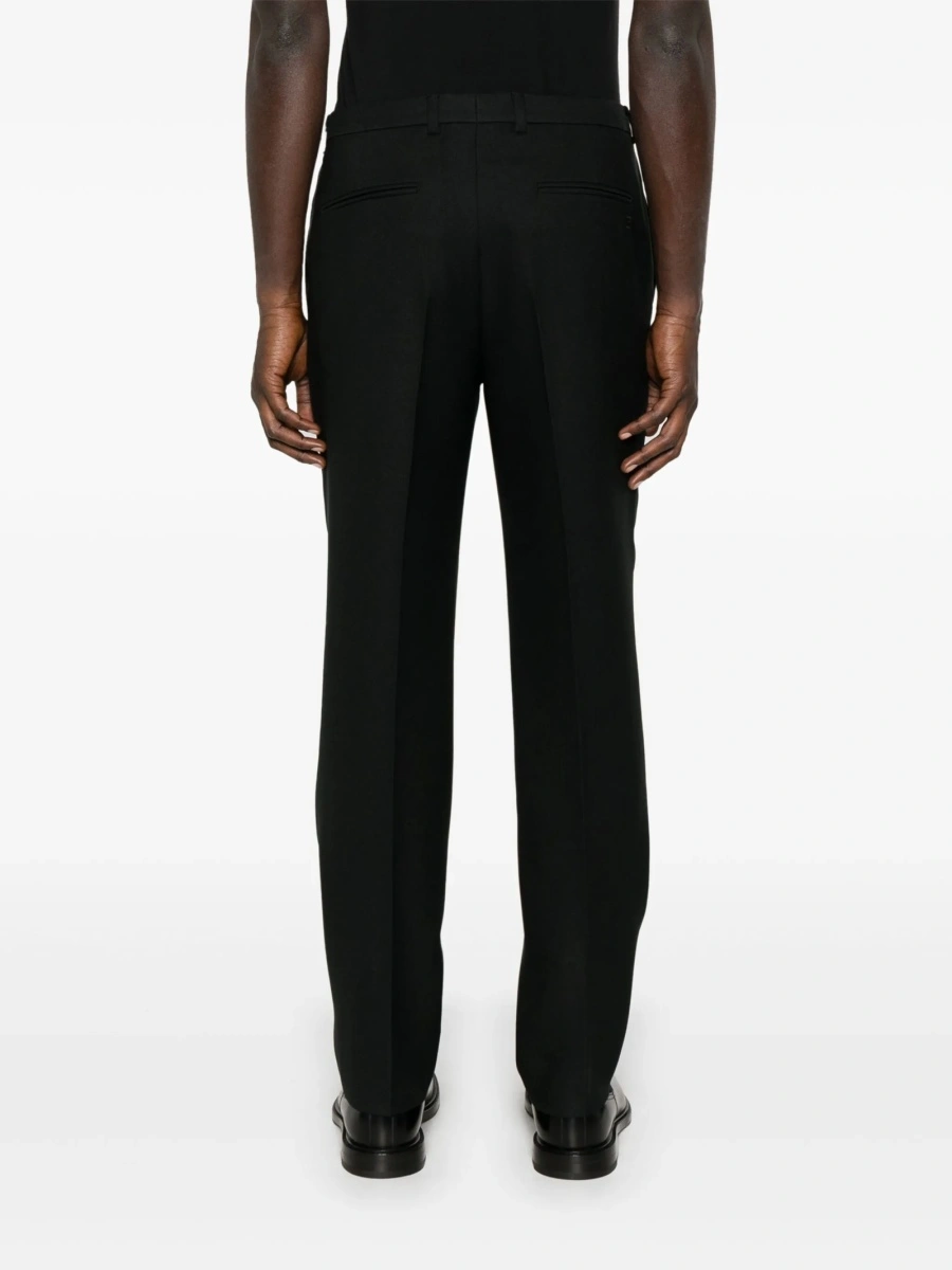 Pantaloni slim fit Gucci negri din polyester - Img 4